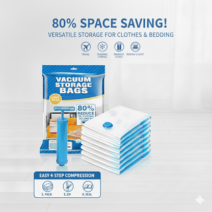 SpaceEase™ Vacuum Storage Bags (5 Pack) with Airpump