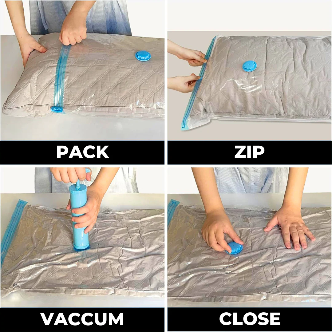 SpaceEase™ Vacuum Storage Bags (5 Pack) with Airpump