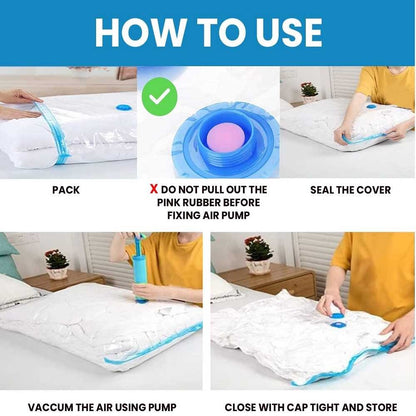 SpaceEase™ Vacuum Storage Bags (5 Pack) with Airpump